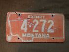 1960s Montana License Plate 4 272