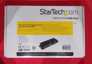 (5) New StarTech ST4300USBM Rugged Industrial 4-port USB2 Hubs with USB Cables - Picture 1 of 5