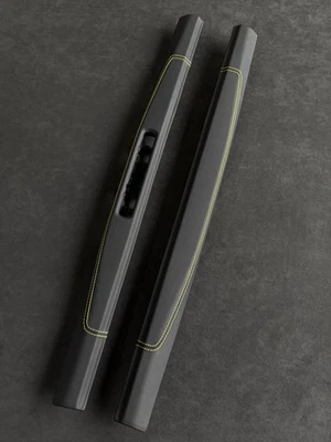 PORSCHE 991 Carrera12-13 911 XTG Black interior threshold strips NAPA LEATHER — 第 1/4 张图片