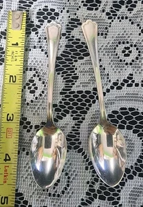 LOTE DE 2 CUCHARAS DE CAFÉ DEMITASSE MANCHESTER PLATEADAS "4 1/2" DE COLECCIÓN c1923☕️  - Imagen 1 de 10