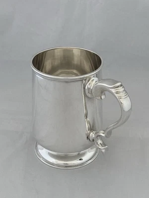 Sterling Silver PINT TANKARD 1929 Birmingham ELKINGTON Antique Pint Mug GIFT - Image 1 of 4