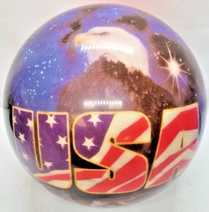 BRUNSWICK VIZ-A-BALL USA, RED, WHITE, BLUE 8LB, AMERICAN PRIDE, UNDRILLED (A9 - Picture 1 of 5