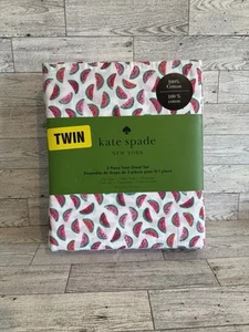 Nuevo Juego de Sábanas Doble Kate Spade New York 3 Piezas Lanzamiento de Sandía 100% Algodón - Imagen 1 de 3
