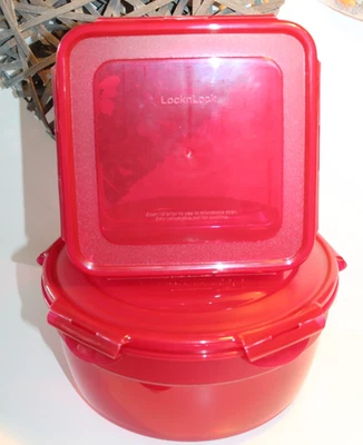 2 Lock und Lock LocknLock Vorratsdosen SET  BEERE   2  Liter / 3,4 Liter - Bild 1 von 3