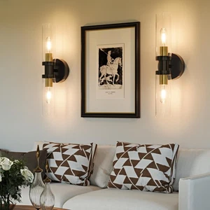 Rechargeable Battery Operated Wall Sconce Set of 2, Modern Wireless Wall Ligh... - Picture 1 of 9