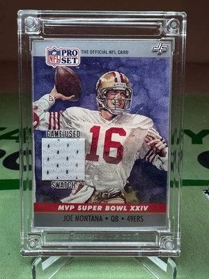 2024 Pro Set Joe Montana Jersey Fusion Game Used Swatch 1988 -San Franciso 49ers - Image 1 of 2