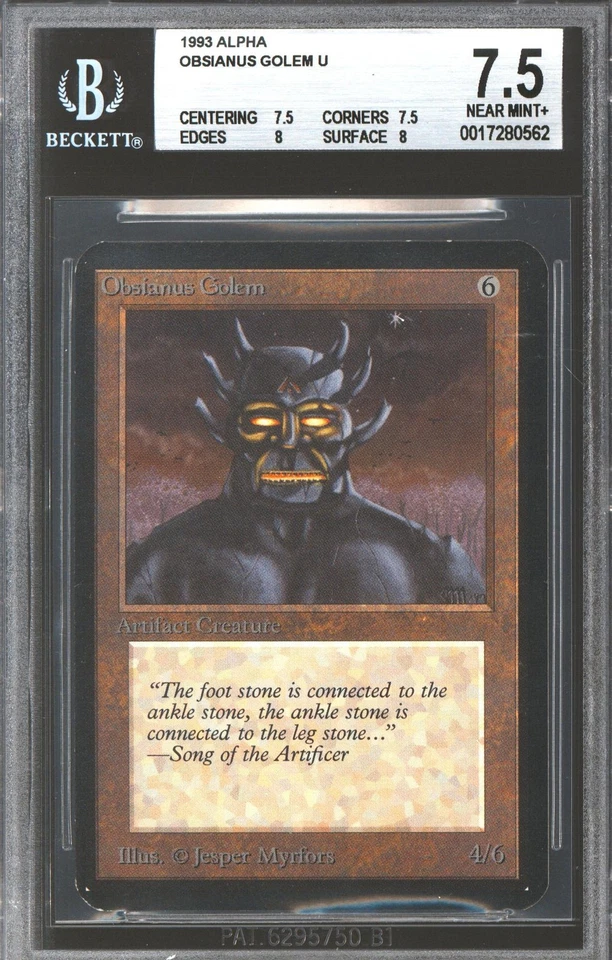 Magic MTG Alpha Obsianus Golem BGS 7.5 (7.5, 7.5, 8, 8) LIGHTLY PLAYED LP - Image 1 of 1