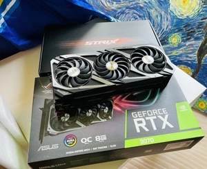 Carte graphique gaming ASUS ROG Strix GeForce RTX 3070 OC Edition 8 Go GDDR6 95 % neuve - Photo 1/24