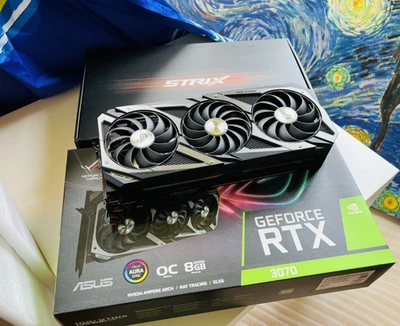 ASUS ROG Strix GeForce RTX 3070 OC Edition 8GB GDDR6 Gaming Graphics Card 95%New - Image 1 of 4
