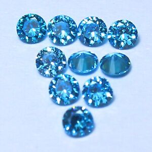 3.00 mm Round Brilliant Cut 10 Pcs Lot Fancy Color VS1 Blue Loose Diamond