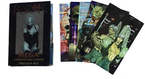Krome 1997 Chromium #3, 7, 14, 18, 26 Razor Mega Chromium Card Preview Set of 7 - Picture 1 of 11
