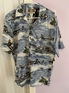 Camicia hawaiana Kalaheo M bombardieri militari fortezza volante aerei USA Hawaii - Foto 1 di 7