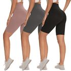 3 Pack Biker Shorts For Women - 8 Buttery Soft High Waisted Tummy Control Workou