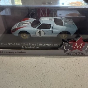 CMR 1/43 Scale CMR43055 - Ford GT40 MkII - 2nd 24h Le Mans 1966 #1 Miles/Hulme - Picture 1 of 10