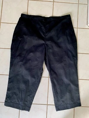 Bob Mackie 可穿戴艺术新品! 黑色棉质侧拉链短裤,尺寸 2X,全新无标签! — 第 1/4 张图片