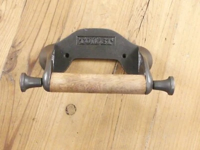 Soporte de papel higiénico hierro fundido baño accesorio de pared metal y madera decoración de granja Foto 1 de 4