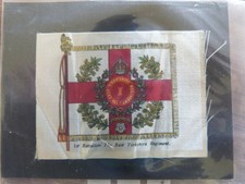 SILK CIGARETTE CARD - Morris - REGIMENTAL COLOURS: 1st Battalion The East Yorksh