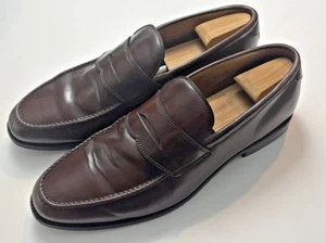 Allen Edmonds Shoes 15D Shell Cordovan Loafers Burgundy Moc Toe Penny 2884 - Imagen 1 de 12