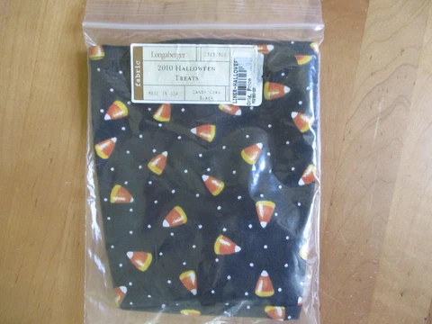 Longaberger 2010 HALLOWEEN TREATS Basket LINER - Candy Corn Black - Read 2 Avail Cover