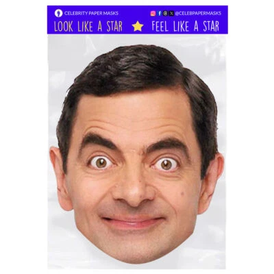 Mr Bean Masks Rowan Atkinson Celebrity Face Mask Comedian - Image 1 of 4
