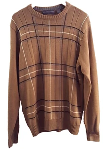 Vintage 80's 90's Oscar De La Renta Pullover Sweater Men's  L Crewneck Preppy - Picture 1 of 4