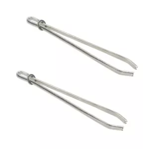 2x Bodkin Needle Elastic Threader Self-Locking Tweezers Clip 78mm for Waist Band - Picture 1 of 7