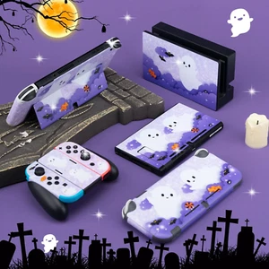 Ghost Skin - Lila Halloween Nintendo Switch OLED Standard Lite Skin - Bild 1 von 12