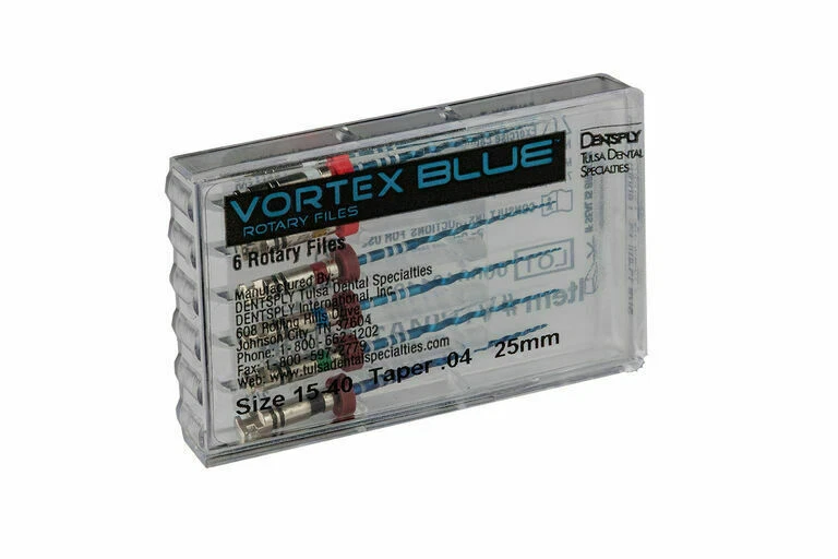 Dentsply Tulsa Dental Vortex Blue 21, 25, 30mm all Taper rotary file 30/pk