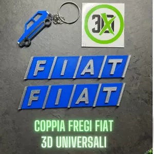 Coppia di Fregi FIAT 3D Universali – Ideali per Panda e Altri Modelli Targa - Foto 1 di 5