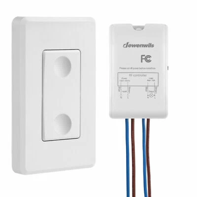 DEWENWILS Wireless Remote Control Light Switch Receiver Kit Wall Switch White