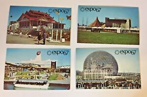 Ensemble de cartes postales souvenirs vintage Expo '67 exposition universelle pavillon Montréal Canada 