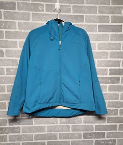 L.L Bean Womens Blue Coat Fleece Jacket Hoodie  Long Sleeve Full Zip XL - Picture 1 of 11