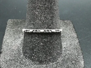 Anillo fino vintage Estate antiguo tono plata - talla 8 - Imagen 1 de 4