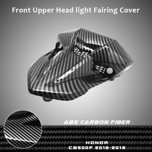 Carbon Fiber Front Upper Head light Fairing Cover For HONDA CB500F 2016-2018