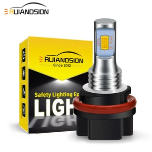 HS5 3570 2 LED Bulb Motorcycle Headlight Go Kart DRL Hi Lo Beam 10-30V Yellow - Picture 1 of 10