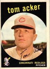 TOM ACKER 1959 Topps #201  FREE SHIPPING B14R2S11P14