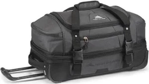 High Sierra Travel Bag, Mercury/Black 22” Duffel Bag Drop Bottom - Picture 1 of 9