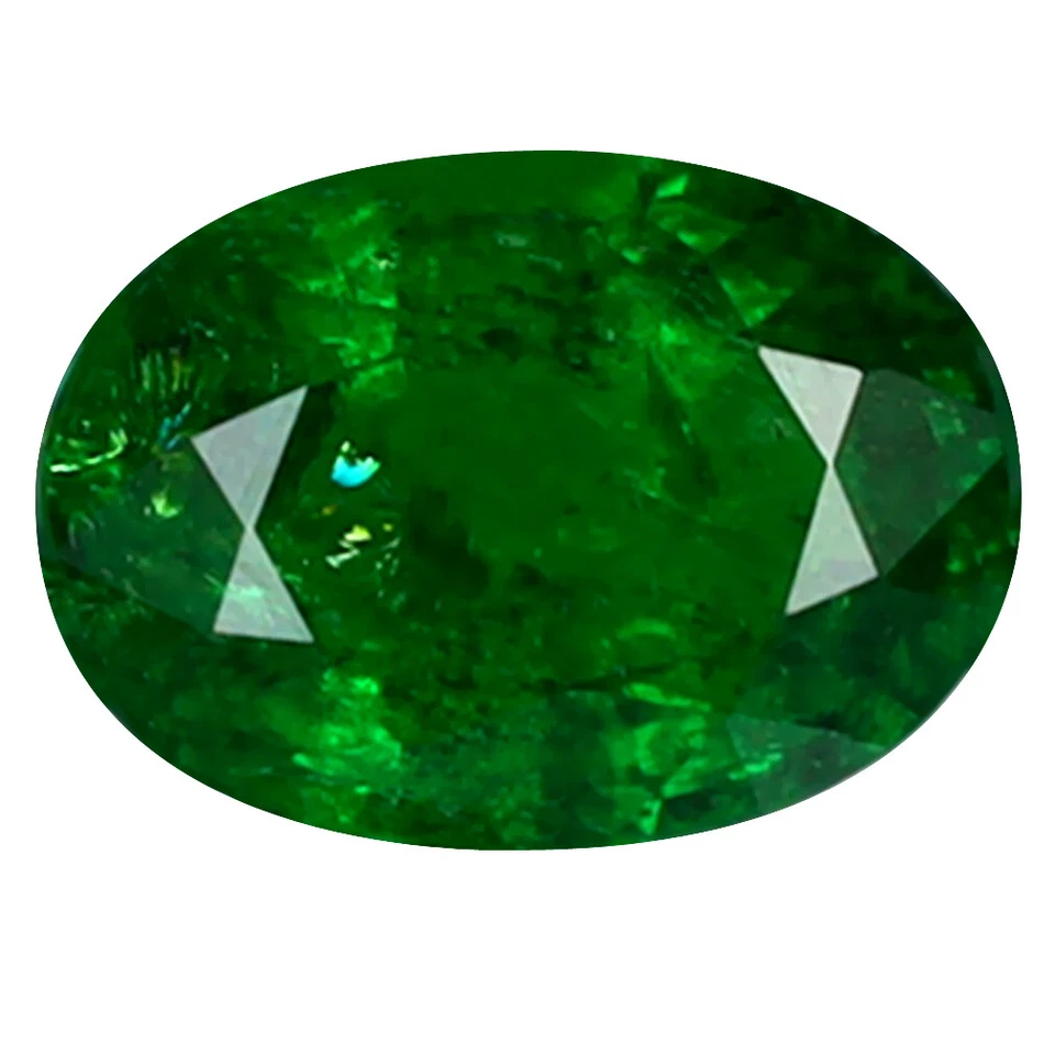 Granate tsavorita verde sin calefacción corte ovalado excepcional de 0,41 quilates (5 x 4 mm) Foto 1 de 1