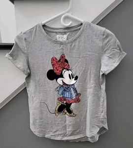 Gap Kids x Disney Minnie Mouse Graphic Print T Shirt Kids XLarge Cotton Sequin - Picture 1 of 5