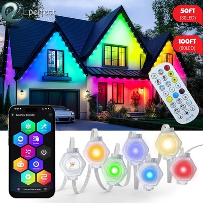 Smart Permanent Outdoor Lights RGB Color Changing Waterproof for Holiday Daily - Image 1 of 4