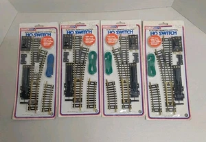 4 Life-Like Electric Remote Control HO Switches 2  Left 8605 - 2 Right 8604 -NOS - Picture 1 of 5