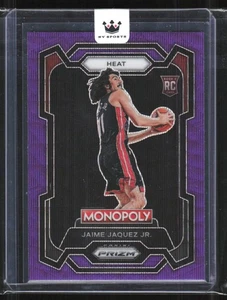 2023-24 Panini Prizm Monopoly Purple Jaime Jaquez Jr. Rookie Miami Heat #48 - Picture 1 of 2