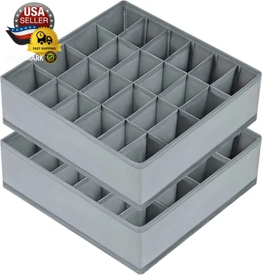 Joyoldelf Calcetín Cajón Organizador Divisor 2 Paquetes Organizador de Ropa Interior, 24 Celdas Clo Foto 1 de 4