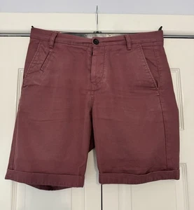 Allsaints Mitre Deck Fit Chino Shorts W30 Burgundy / Maroon / Red- Men’s - Picture 1 of 8