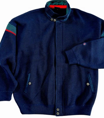 Chaqueta de Colección Clipper Yachting Azul Marino Tejida Lana Cremallera Completa Para Hombre Talla 3XL Foto 1 de 4
