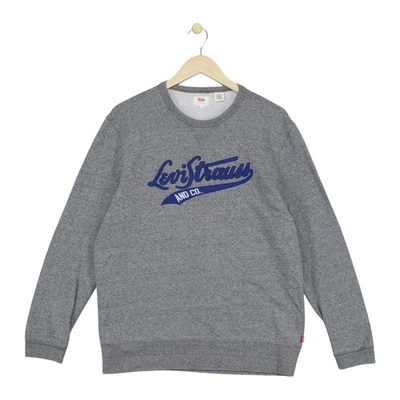 Levis Sweatshirt Mens Size L Grey Graphic Crew Neck Cotton - Image 1 of 4