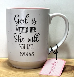 Sheffield Home God Is Within Her 16 Fl Oz Ceramic Coffee Tea Mug Cup Gift - Picture 1 of 7