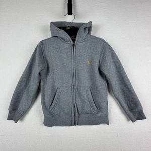 Polo Ralph Lauren Hoodie Youth Boys Size 6 Gray Yellow Full Zip Sweatshirt - Picture 1 of 9