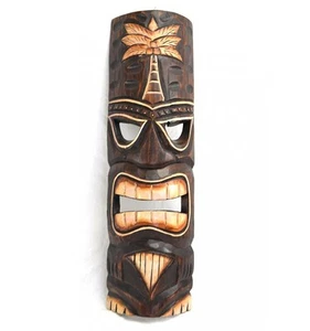 Masque Tiki 50cm en bois sculpté. fabrication arti - Imagen 1 de 5
