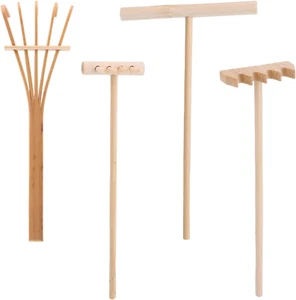 Zen Garden Rake Set, Include 4 Styles Zen Rakes Mini Tabletop Rock Sand Zen Gard - Picture 1 of 7
